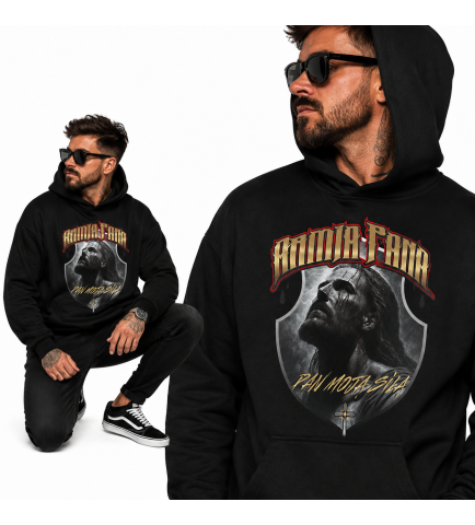 Bluza Chrześcijańska z kapturem Pan j moją Siłą